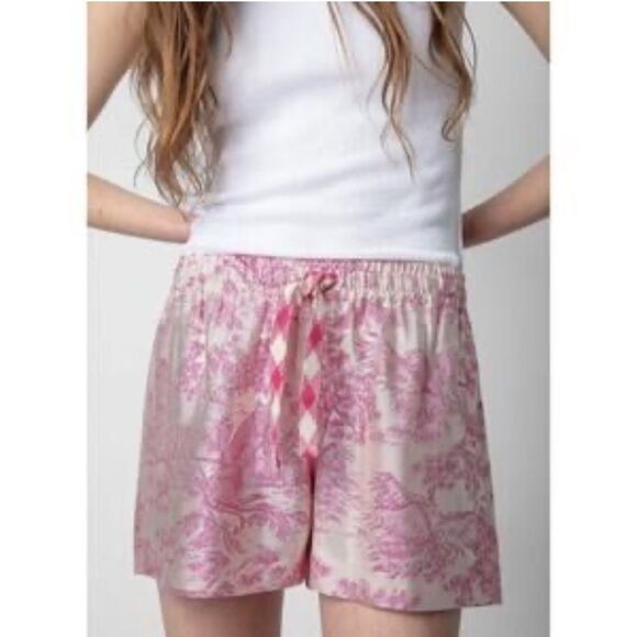 $258 Zadig & Voltaire Paxi Jac Toile Pull-On Shorts, NWT Size 42 - Picture 5 of 14